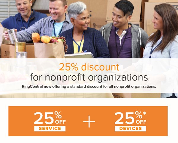 25% discount for nonprofit organizations